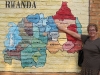 Wall map of Rwanda